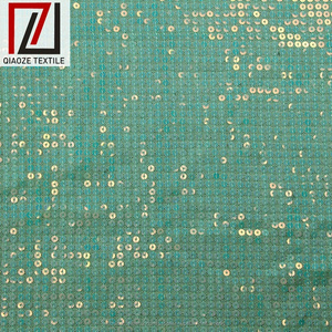 Haute qualité broderie Fine <span class=keywords><strong>vert</strong></span> illustre paillettes tulle tissu - Product Image 5