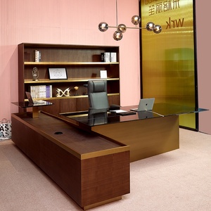 Escritorios de Oficina Modernos de Madera Contrachapada de Melamina, Diseño Simple y Elegante, al Mejor Precio - Product Image 1