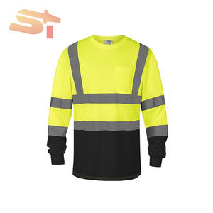เสื้อยืดแขนยาวสำหรับผู้ชายแบบสะท้อนแสงสำหรับงานก่อสร้าง กันน้ำ เพื่อความปลอดภัยในการทำงาน - Product Image 4
