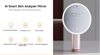 Miroir de maquillage intelligent avec analyseur de peau AI, écran tactile 8 pouces, éclairage LED annulaire, détecteur de soins de la peau pour salon de beauté