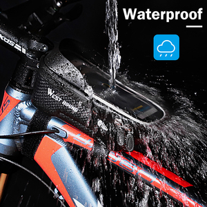 WEST BIKING Support de téléphone pour vélo en EVA tactile sensible, sac étanche réfléchissant pour téléphone de vélo, support de téléphone pour tube supérieur, moins de 7,2 pouces - Product Image 5