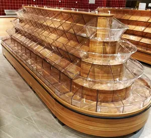 Kabinet display makanan jumlah besar supermarket lantai keempat di pulau kabinet meja promosi makanan ringan buah kering kasual