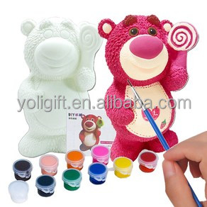 Suministros DE ARTE 20cm dibujos animados el monstruo DIY pintura muñeca en blanco dinero Banco DIY figura modelo pintado Graffiti ornamento regalo - Product Image 6