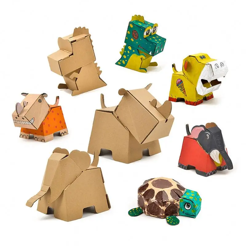 Boîte en carton Graffiti coloré pour enfants, fait à la main, modèle de fabrication de matériel, bricolage de coque en papier, 50 pièces