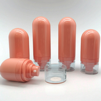 Bouteilles à pompe sans air en plastique pour cosmétiques naturels de luxe en gros, 15 ml, 30 ml, 50 ml