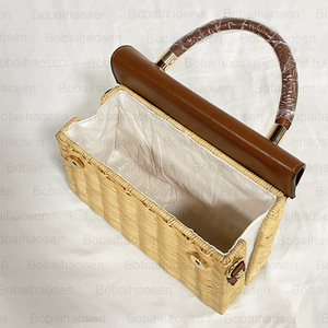 Bolsos de ratán Haosen al por mayor, bolso de mujer tejido <span class=keywords><strong>Bali</strong></span> hecho a mano - Product Image 3