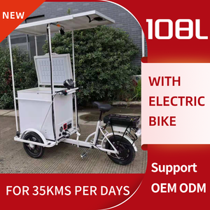 Chariot à glace personnalisable en usine 108L 67W avec vélo pour moteur 35 km/h pour restaurant mobile R134a - Product Image 1