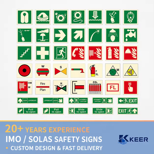 Panneaux de signalisation de sécurité marine LED <span class=keywords><strong>IMO</strong></span> SOLAS lumineux en PVC, protection IP55, montage mural, avertissement sonore, sans alimentation, vente en gros usine - Product Image 1