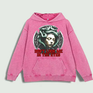 เสื้อฮู้ดลายกราฟิกเมดูซ่า “อย่ามองฉันด้วยตา” ผ้าฝ้าย 100% คลังสินค้าในสหรัฐอเมริกา มี 6 สี - Product Image 4