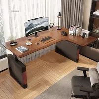 Bureau d'angle en bois en forme de L, réglable en hauteur, style nordique, pour bureau à domicile, jeux et études, vente en gros, directement du fabricant, OEM ODM