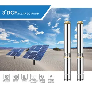 Pompa air sumur tenaga surya, 3 inci 72v 750w Dc dapat dimasukkan air untuk pertanian