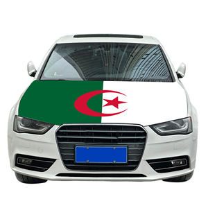 Drapeau de couverture de capot de <span class=keywords><strong>voiture</strong></span> national algérien Drapeau de couverture de moteur de <span class=keywords><strong>voiture</strong></span> avec effet d'impression par transfert de chaleur Tissu élastique de taille personnalisée - Product Image 6