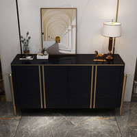 Meubles de style moderne luxueux avec pieds en acier inoxydable doré, table console, armoire de salon