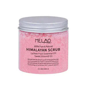 OEM Private Label Nach MELAO 100% Organisch Rein Natürliche Himalaya Salz Körper Exfoloator Peeling