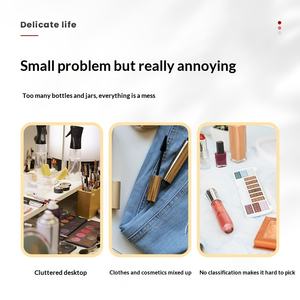 กระเป๋าเครื่องสำอางแบบกันน้ำ PVC สองชั้น ขนาดใหญ่ ขยายได้ สำหรับเก็บอุปกรณ์สักและทำเล็บ แบบพกพา - Product Image 2