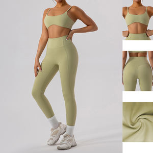 उच्च गुणवत्ता वाले त्वरित शुष्क जिम योग स्पोर्ट्सवियर स्पोर्ट्स ब्रा की फसल टैंक महिलाओं के लिए उच्च कमर शॉर्ट्स कसरत संगठन - Product Image 6