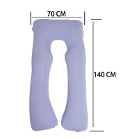 Oreiller de grossesse ergonomique rafraîchissant en forme de U, en coton PP et fibres creuses respirantes, pour soulager les dormeurs latéraux, OEM