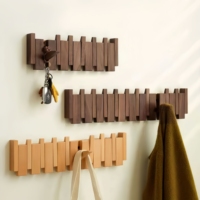 Perchero de pared personalizado con forma de teclas de piano, de madera, plegable, decorativo, para colgar sombreros y abrigos, para el hogar y la oficina.