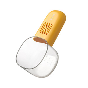 Cuillère doseuse multifonctionnelle avec clip de fermeture pour riz, haricots, nouilles, snacks, en ABS, blanc, rose, jaune, marron - Product Image 2