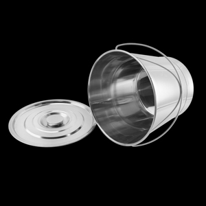 Seau à glace en acier inoxydable avec poignée pour bar et fêtes - Product Image 3