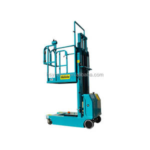 Elevación 4m <span class=keywords><strong>300kg</strong></span> Elevador de recogida de pedidos Hidráulico Eléctrico Autopropulsado Vertical Mástil Recogedor de Material Aéreo - Product Image 1