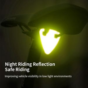 Logo personnalisé imprimé à l'écran, avertissement de sécurité, selle de vélo réfléchissante, accessoires de vélo - Product Image 3