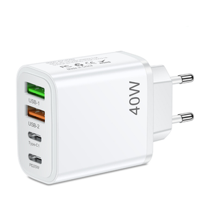 Chargeurs GaN ILepo à charge rapide QC3.0 USB <span class=keywords><strong>Power</strong></span> <span class=keywords><strong>Delivery</strong></span> 2C+2A 20W 45W 65W OEM ODM 40W Chargeur rapide de voyage avec protection OTP OVP - Product Image 1