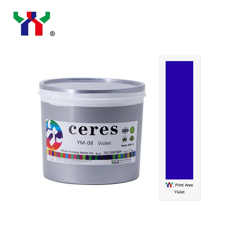 High Quality Ceres Offset Printing Ink Metallic Violet 1kg/can