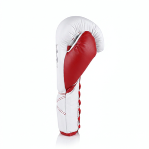 Gants de boxe MMA personnalisés rouge et noir, best-sellers, qualité supérieure professionnelle, cuir véritable, poignées ergonomiques. - Product Image 6