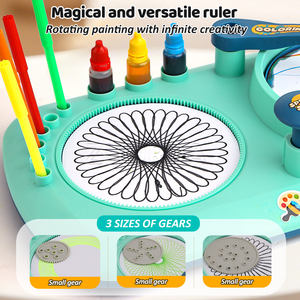 Zhorya 2'si 1 Arada Eğitici Çizim Tableti Plastik Kaleydoskop Sanat Grafiti Boyama Oyuncağı Çocuklar İçin - Product Image 4