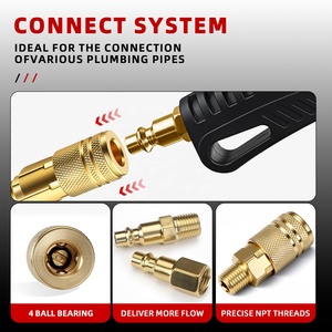 Conector Neumático de Conexión Rápida Estilo Milton, Rosca NPT Macho/Hembra de <span class=keywords><strong>1</strong></span>/2'' y <span class=keywords><strong>1</strong></span>/<span class=keywords><strong>4</strong></span>'', Conexión Rápida a Presión, Recubrimiento de Cobre <span class=keywords><strong>para</strong></span> <span class=keywords><strong>Aire</strong></span> - Product Image 3