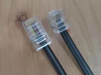 Cable de Red a TV de Cobre Blanco de 4 Hilos, 28 AWG, 1m, Plano, Adaptador RJ45 a RJ11 con Cubierta de PVC y Blindaje Trenzado