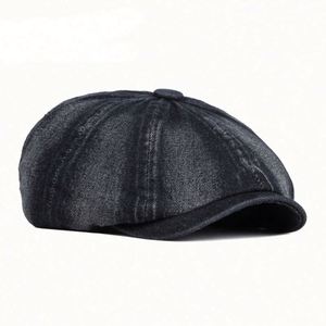 Fashion Adjustable Denim <b>Flat</b> Casquette <b>Mens</b> Summer Golf Driving Duckbill <b>Cap</b> Ivy Gatsby Hat Wholesale Newsboy <b>Cap</b> - Product Image 6