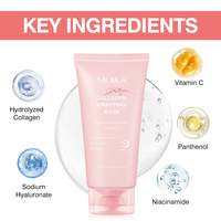 Enveloppement de nuit au collagène hydrolysé Peel Off Masque facial Peel-off Masque de peau en verre sans pores