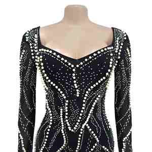 Nouvelle Robe Longue de Soirée en Gaze Brodé pour Femme, Marque de Luxe Célèbre, Collection 2026 - Product Image 6