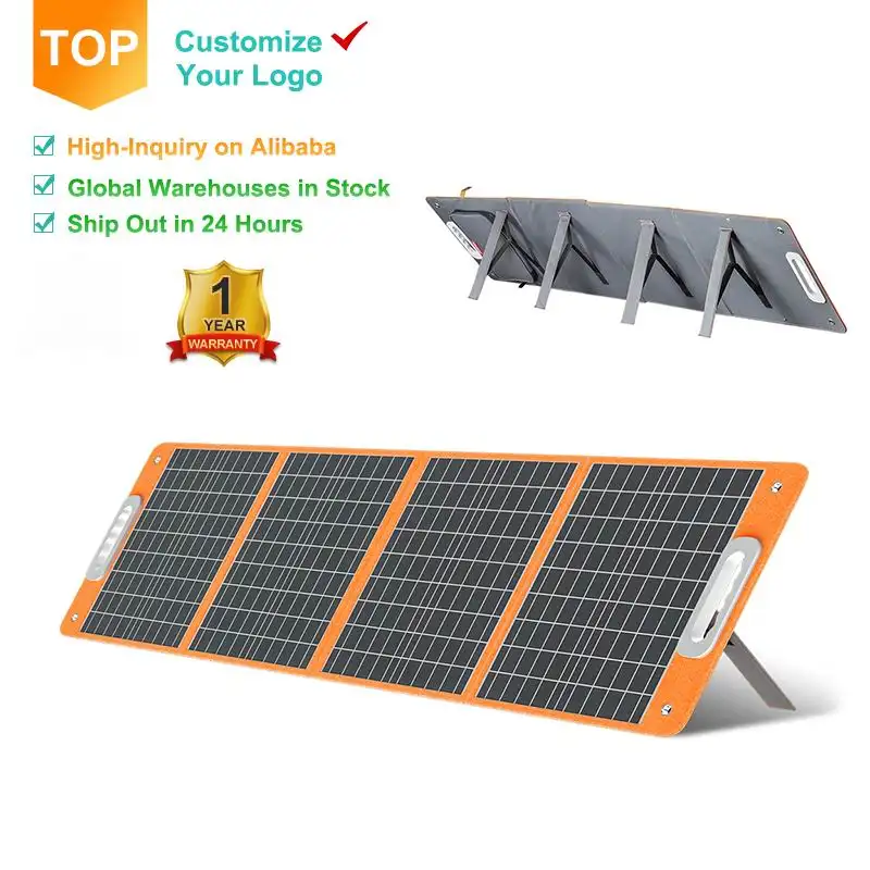 100 와트 Panneaux solaires portables pliants 및 캠핑 접이식 태양 전지 패널