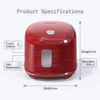 Mini-cuiseur à riz domestique hautement esthétique avec fonction de réservation multifonctionnelle et cuisson rapide intelligente
