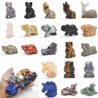 Animaux sculpté à la main en cristal de Fluorite, 30g, Sculpture, tortue, animaux en cristal