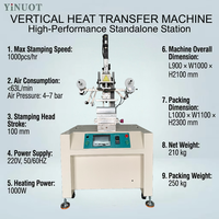 Nouvelle imprimante à transfert thermique semi-automatique YiNUOT pour tubes, étiquettes, cartes, gobelets en plastique, bouteilles