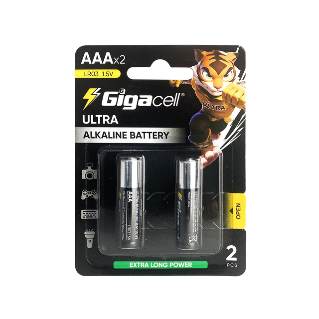 Gigacell OEM Brands Supplier 1.5v LR03 Dry Cell Size AAA Ultra Alkaline Battery