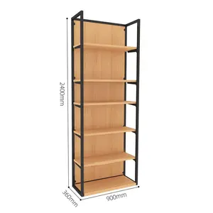 Customized Supermarket Wooden Shelf Retail Display Wooden Shelving Wooden And Metal Shelves