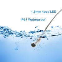 Modul kamera endoskop USB mini HD tahan air terkecil 1.6mm 1.8mm dengan kabel medis, UVC 2mm dengan 4 lampu LED