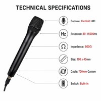 Microphone sans fil/filaire DAMAVO personnalisé 12-24V pour autoradio, casque karaoké pour camping-car, autocar, train, divertissement, garantie 1 an