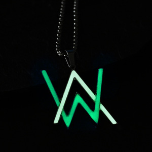 Collar de Moda <span class=keywords><strong>Alan</strong></span> Walker, Estilo Hip Hop, Collar Luminoso para Hombre, Colgante <span class=keywords><strong>Alan</strong></span> Walker - Product Image 3