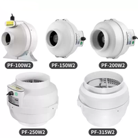 Ventilateur de gaine en ligne turbo avec pales en acier galvanisé 4 pouces |   Ventilateur d'extraction puissant pour la cuisine, la salle de bain, usage commercial et domestique