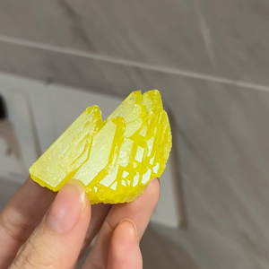 Vente en gros usine, Meilleure vente : Grappe de cristaux de quartz soufré jaune naturel brut, spécimen minéral, mascotte Feng Shui - Product Image 3