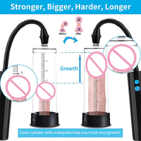 Pompe à pénis électrique rechargeable par USB en silicone avec poignée intelligente pour l'agrandissement du pénis, pompe à pénis pour hommes
