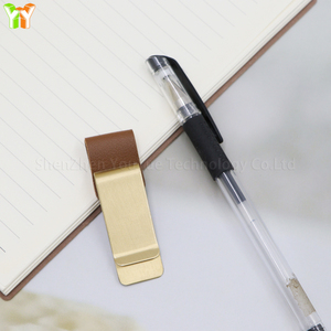 YY prêt à expédier stylo pince cahier stylo boucle support PU cuir porte-<span class=keywords><strong>crayon</strong></span> <span class=keywords><strong>crayon</strong></span> manches Clips pour Journal planificateur cahier - Product Image 4