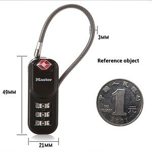 <span class=keywords><strong>Tsa</strong></span> nhỏ tùy chỉnh Combi khóa kéo Rod mã Hành lý ổ khóa cho du lịch Ba lô tổng thể kết hợp khóa - Product Image 1