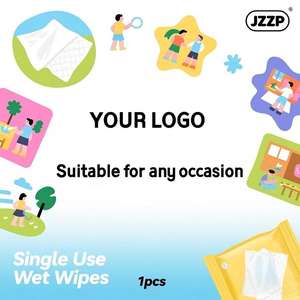 Échantillons gratuits, impression personnalisée, lingettes parfumées écologiques, lingettes individuelles emballées, lingettes humides pour les compagnies aériennes, lingettes nettoyantes pour hôtel - Product Image 4